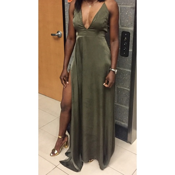 pretty little thing extreme split dress